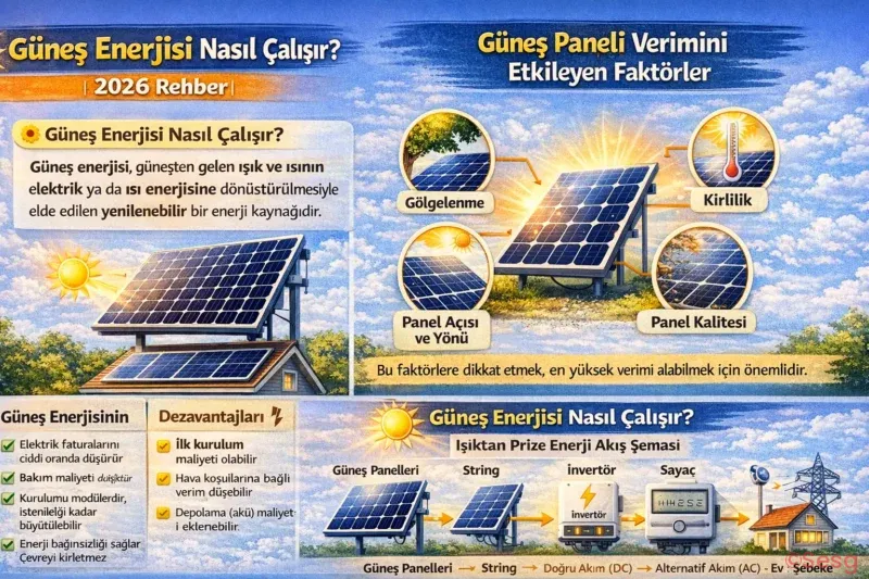Gunes Enerjisi Nedir Gunes Enerjisi Nasil Calisir Gunes Enerji Ve Verimlilik 2026 Rehber Solar Energy